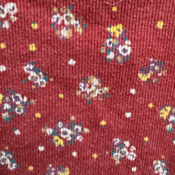 Art of Class 2T Girls Rust Red Floral Short Sleeve Blouse Top - Picture 3 of 7